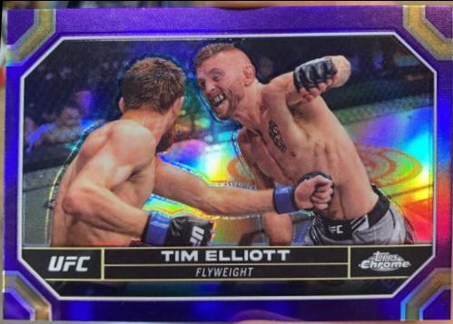 Tim Elliott 2024 Topps Chrome UFC Base #185 Purple Refractor