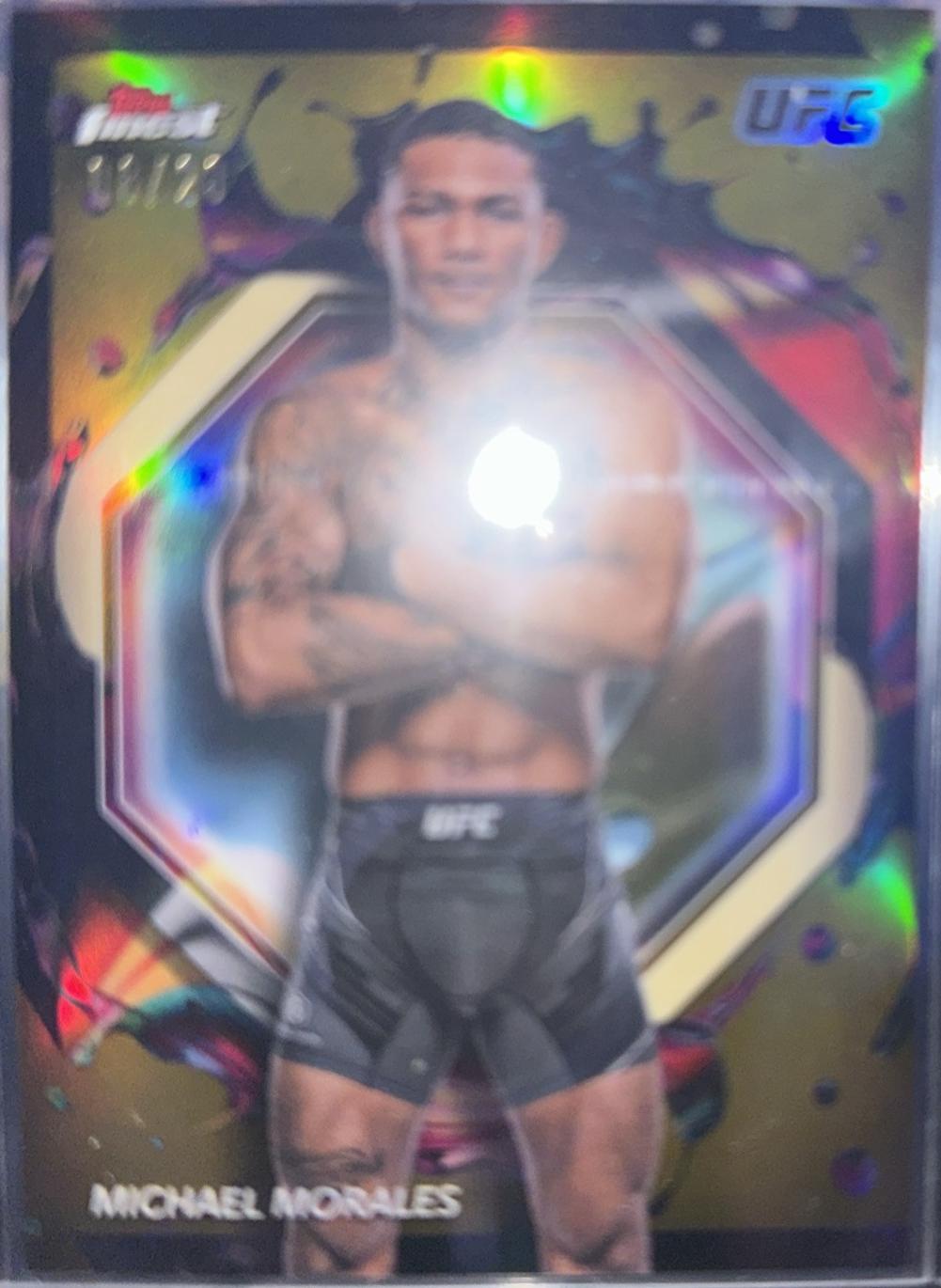 Michael Morales 2024 Topps Finest UFC Base Rare #236 Gold Refractor