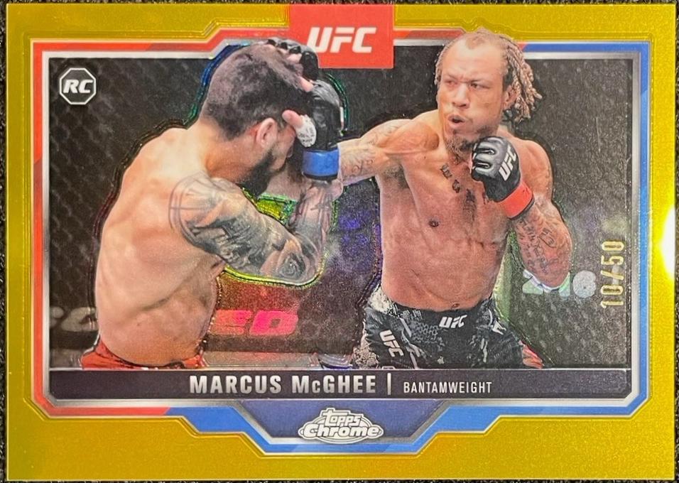 Marcus McGhee 2025 Topps Chrome UFC Base #121 Gold Refractor
