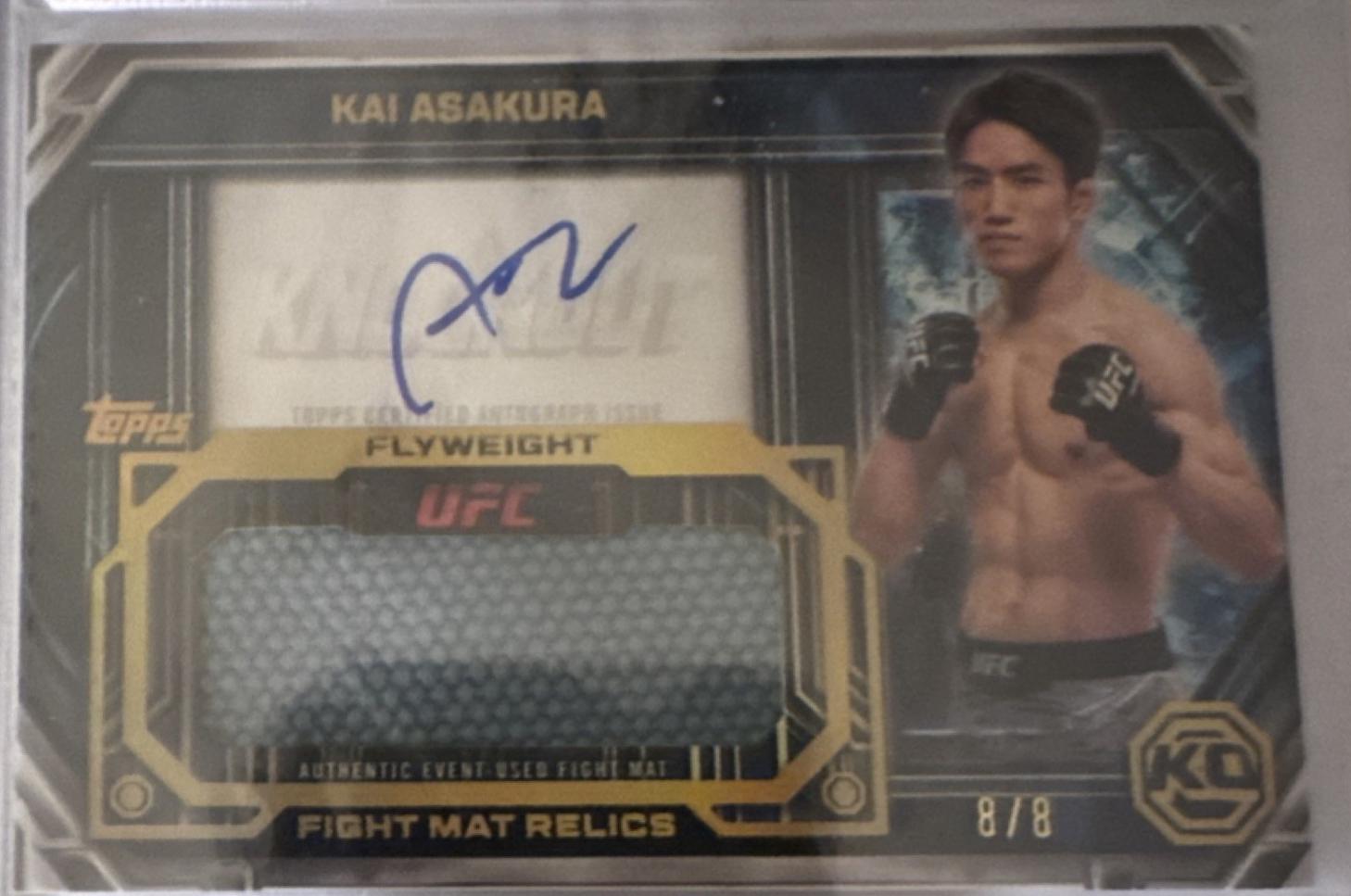 Kai Asakura 2025 Topps Knockout UFC Knockout Autograph Relics #KAR-KA Gold
