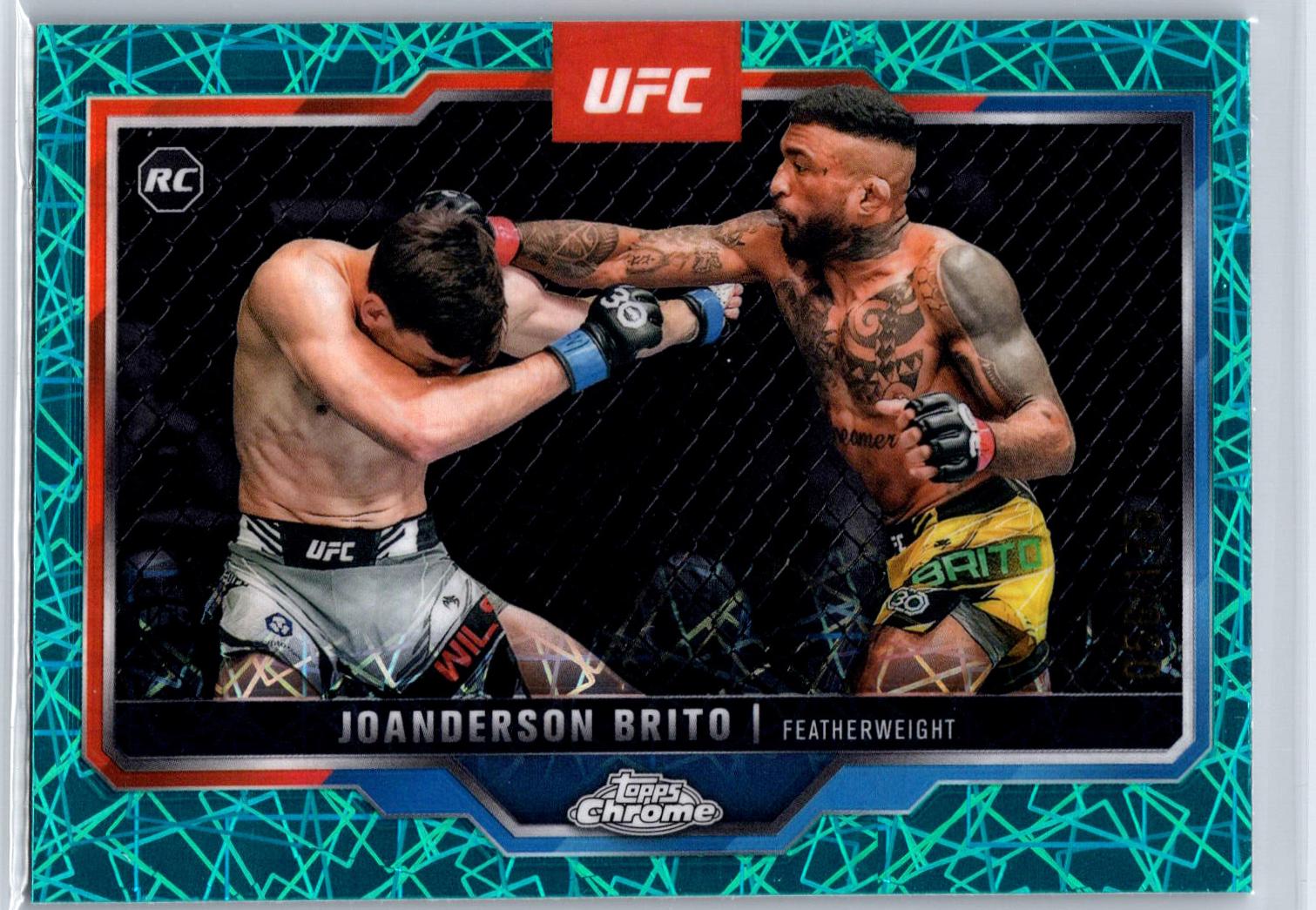 Joanderson Brito 2025 Topps Chrome UFC Base #176 Teal Lazer Refractor