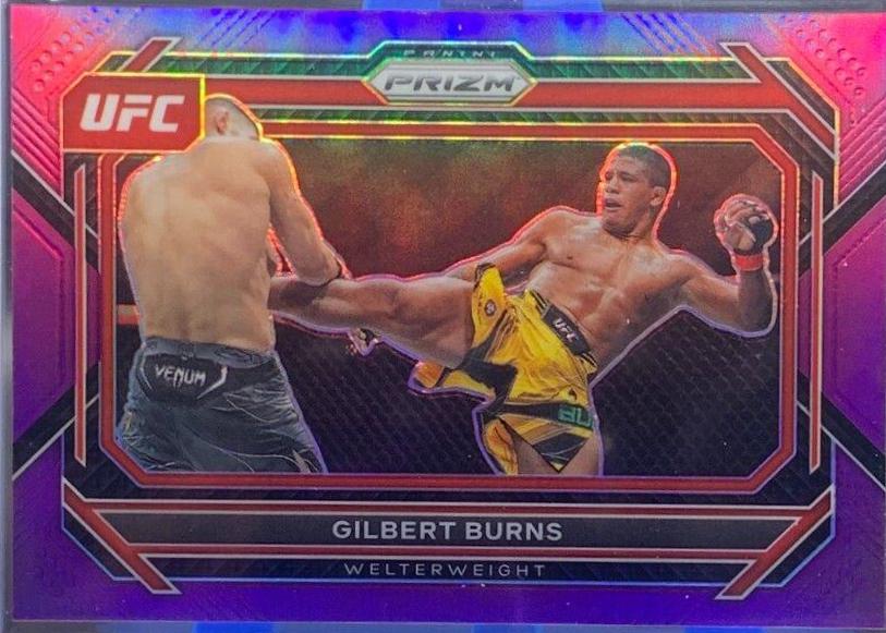 Gilbert Burns 2023 Panini Prizm UFC Base #42 Purple
