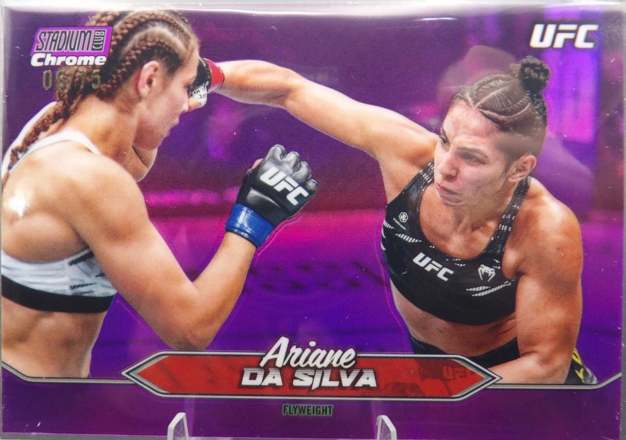 Ariane da Silva 2025 Topps Stadium Club UFC Base Chrome #C-68 Pearl White Refractor