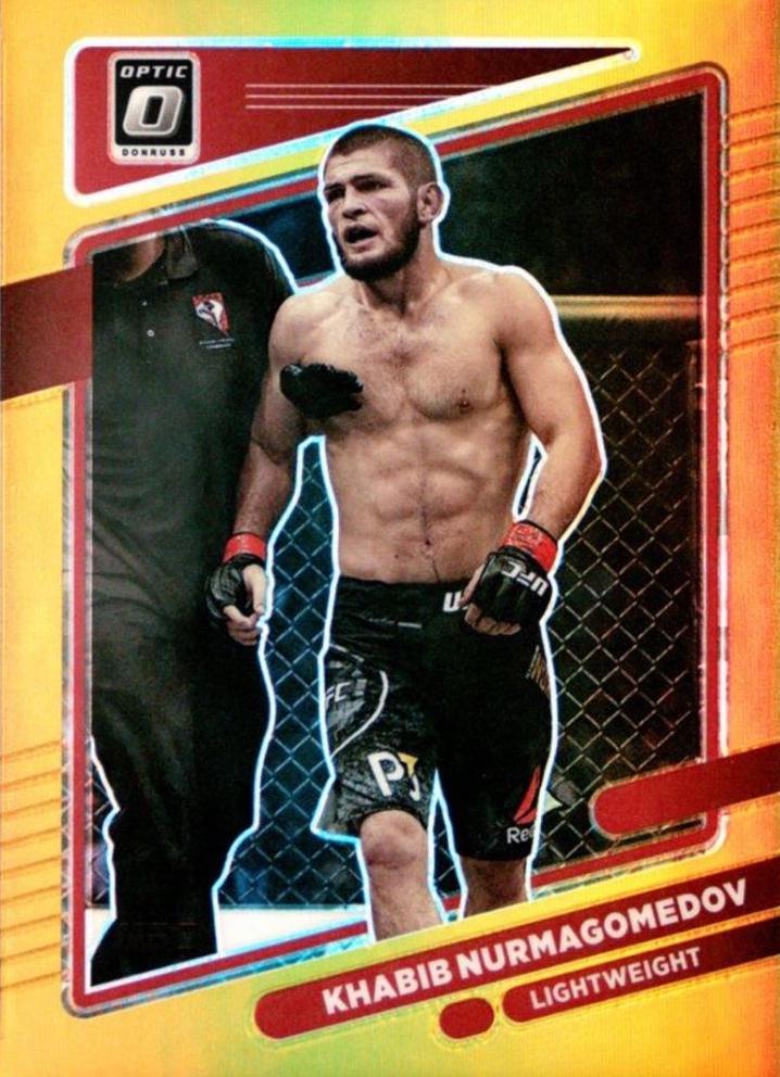 Khabib Nurmagomedov 2022 Panini Donruss Optic UFC Base #67 Gold