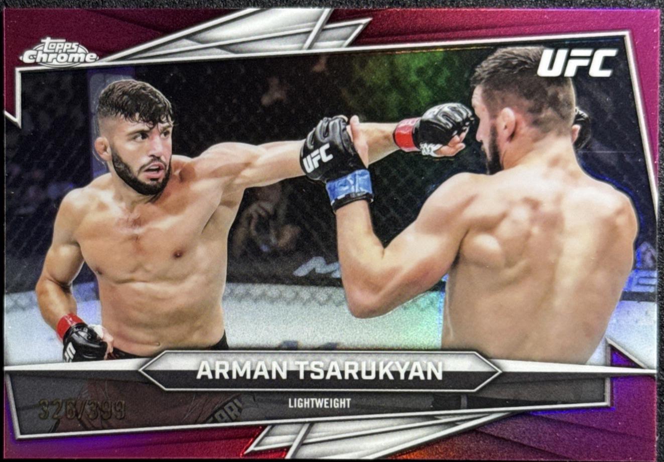 Arman Tsarukyan 2026 Topps Chrome UFC Base #120 Magenta Refractor