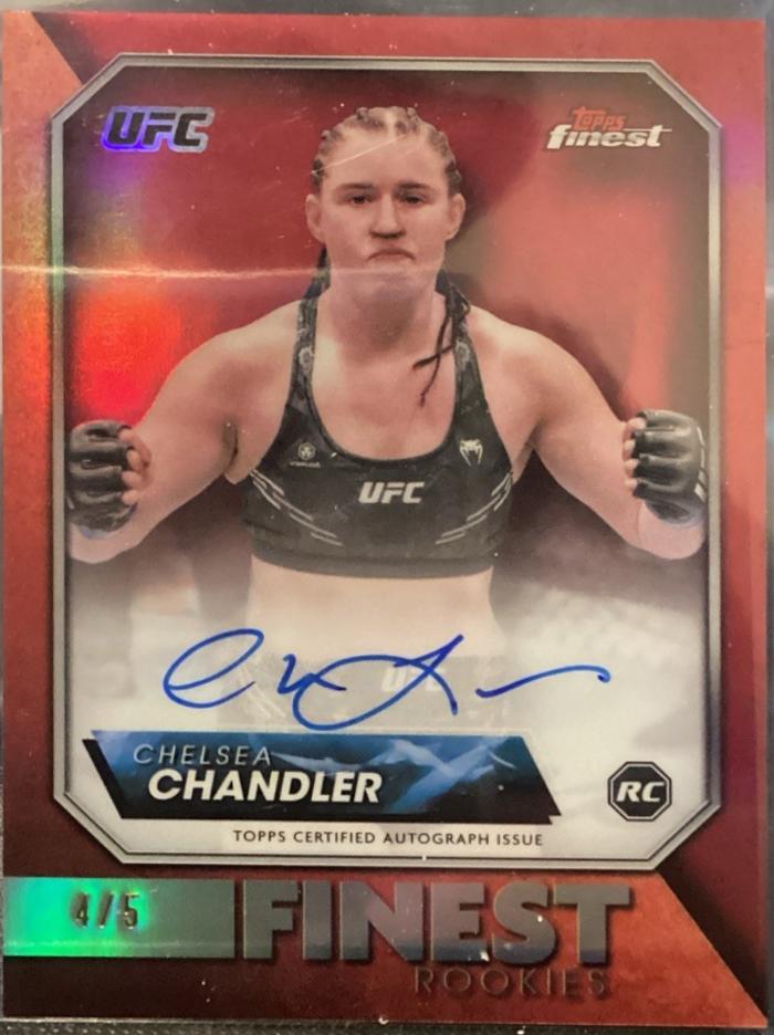 Chelsea Chandler 2024 Topps Finest UFC Rookie Finest Autographs #RFA-CC Red Refractor