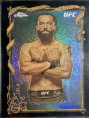 Roman Dolidze 2024 Topps Chrome UFC Allen & Ginter #AAG-12 Black Refractor