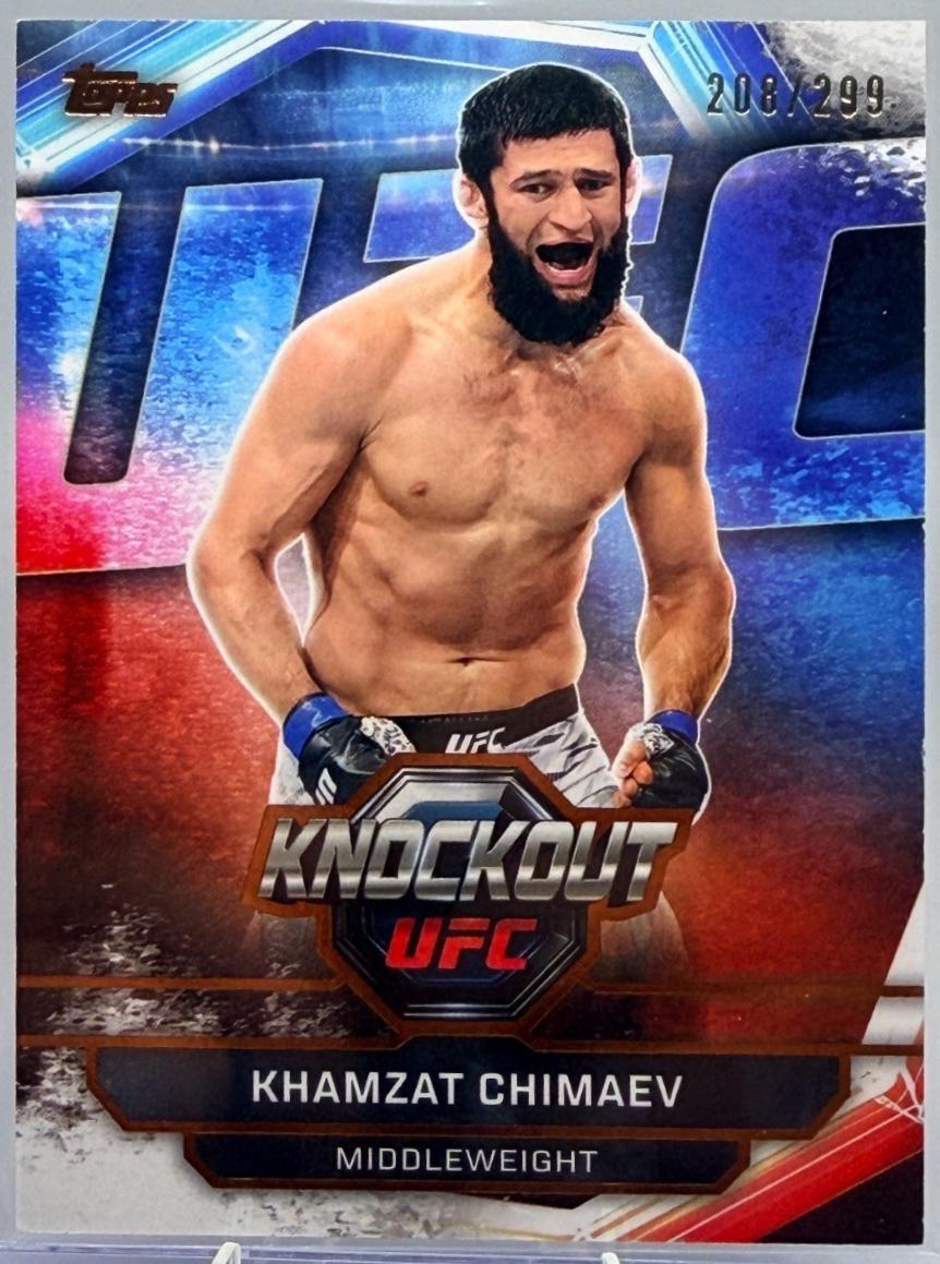 Khamzat Chimaev 2026 Topps Knockout UFC Base #12 Bronze