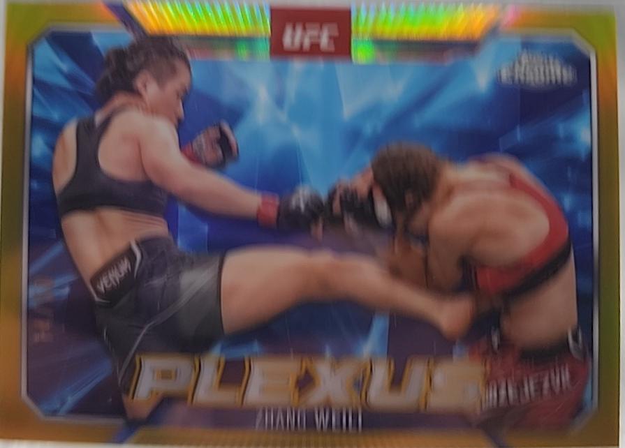 Zhang Weili 2025 Topps Chrome UFC Plexus #PLX-7 Gold Refractor