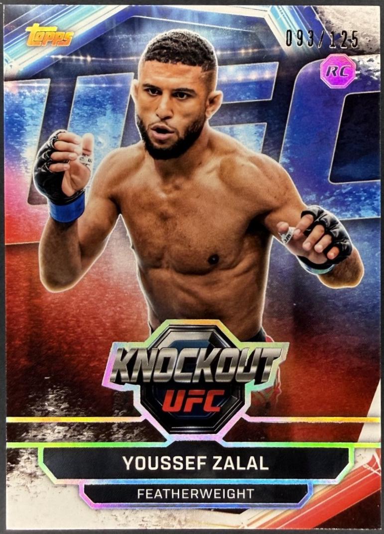 Youssef Zalal 2026 Topps Knockout UFC Base #82 Holo Silver