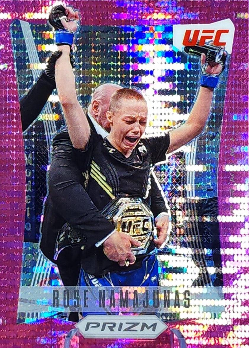 Rose Namajunas 2022 Panini Prizm UFC Prizm Flashback #2 Pink Pulsar