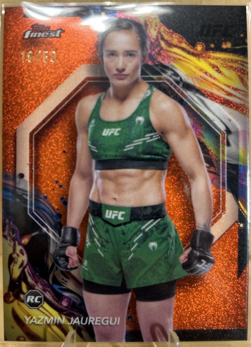 Yazmin Jauregui 2024 Topps Finest UFC Base Uncommon #193 Tangerine Glitter Refractor