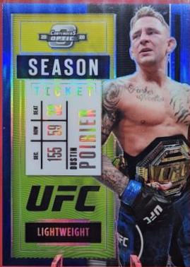 Dustin Poirier 2021 Panini Chronicles UFC Base Contenders Optic Season Ticket #277 Blue
