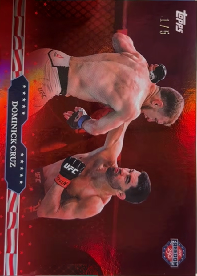 Dominick Cruz 2026 Topps UFC Freedom 250 Base #9 Red