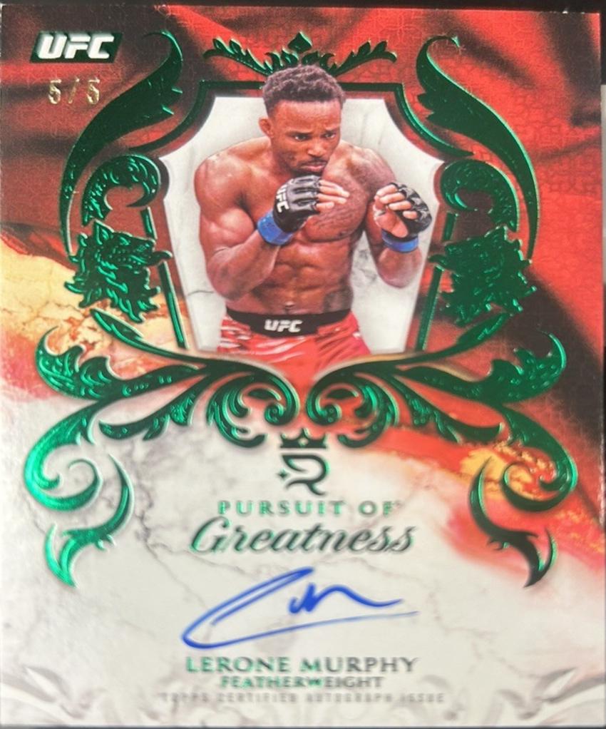Lerone Murphy 2025 Topps Royalty UFC Pursuit of Greatness Signatures #POG-LM Platinum