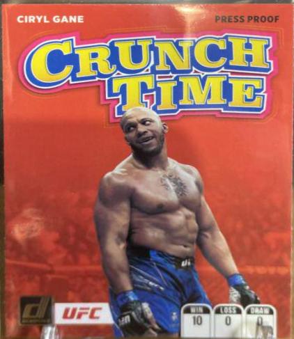 Ciryl Gane 2022 Panini Donruss UFC Crunch Time #3 Press Proof Purple