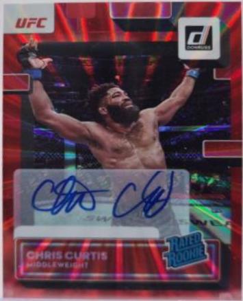 Chris Curtis 2023 Panini Donruss UFC Rated Rookies Signatures #205 Red Laser