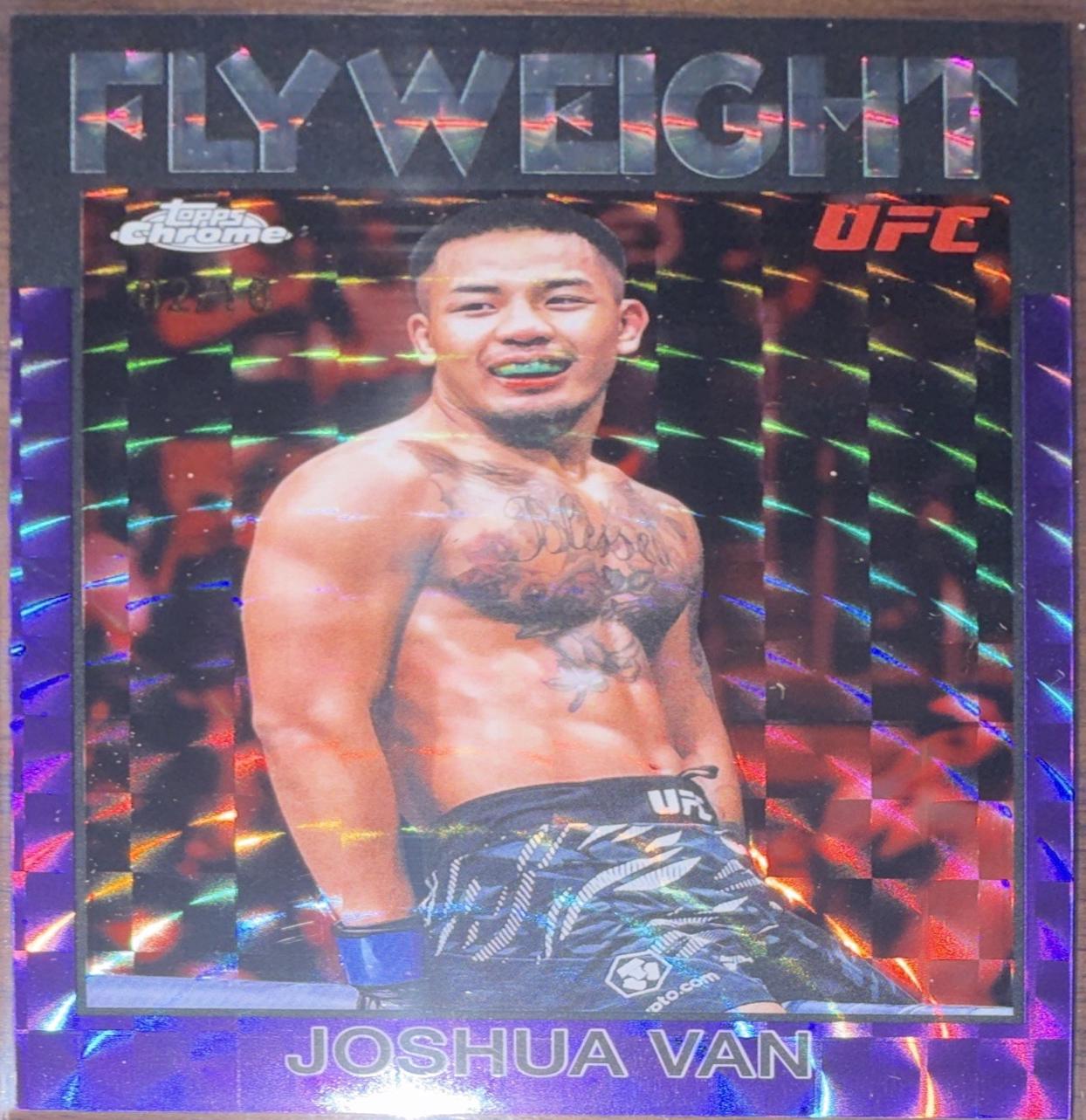 Joshua Van 2026 Topps Chrome UFC 1986 Topps #86-4 Purple Geometric Refractor