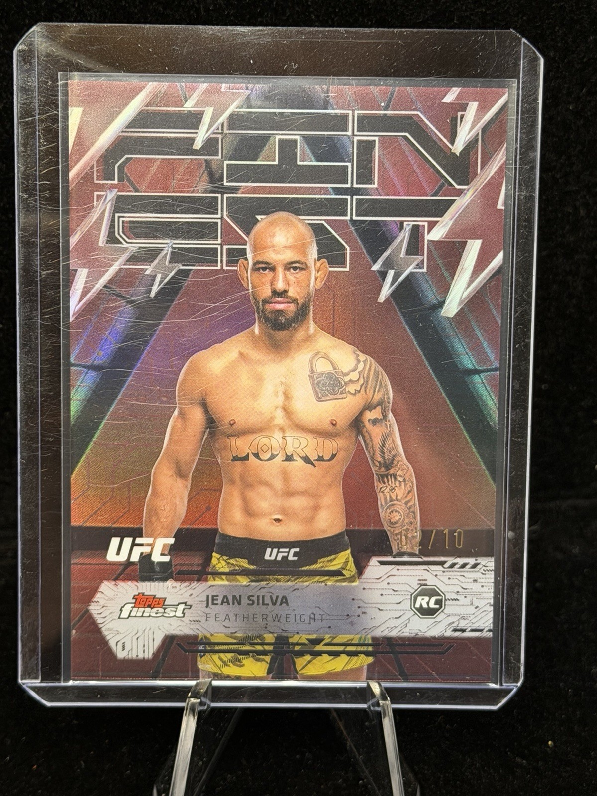 Jean Silva 2025 Topps Finest UFC Base Rare #300 Superfractor