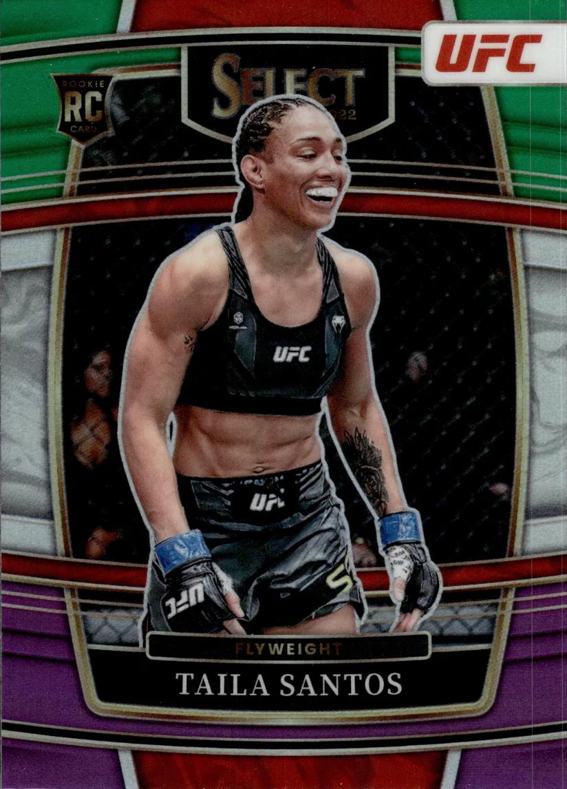 Taila Santos 2022 Panini Select UFC Concourse #50 Green and Purple