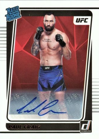 Paul Craig 2022 Panini Donruss UFC Rated Rookies Signatures #202 Orange