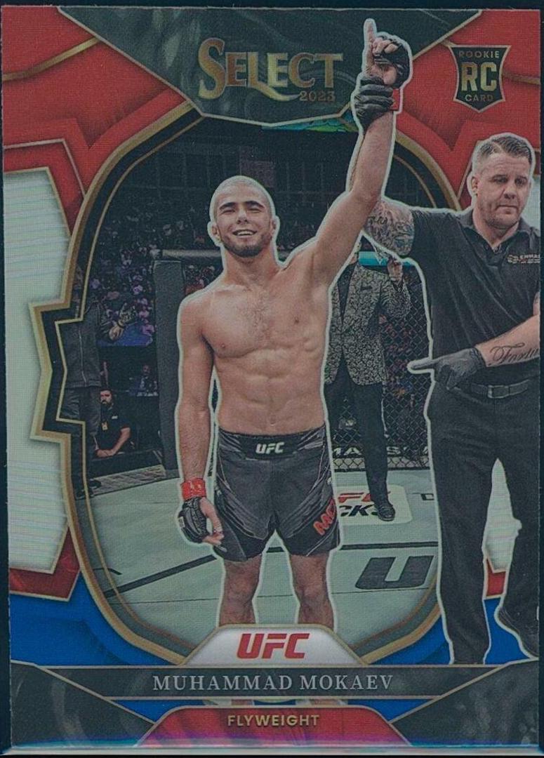 Muhammad Mokaev 2023 Panini Select UFC Concourse #21 Red Blue Prizm