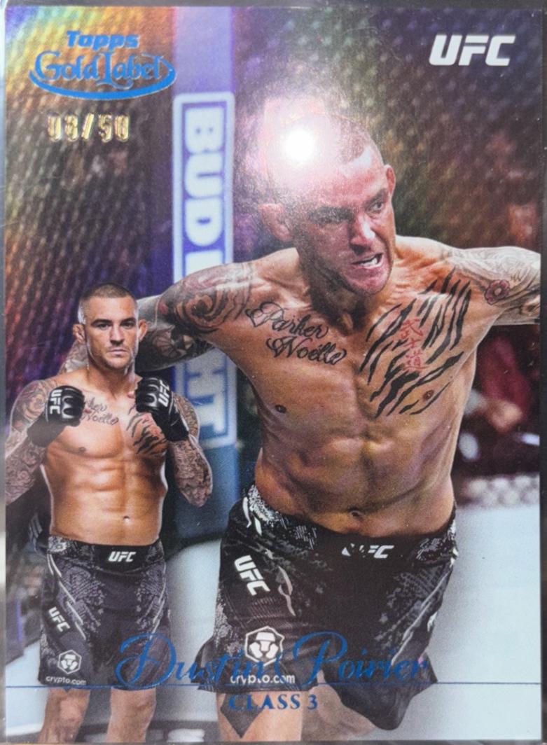 Dustin Poirier 2024 Topps Gold Label UFC Base Class III #15 Blue