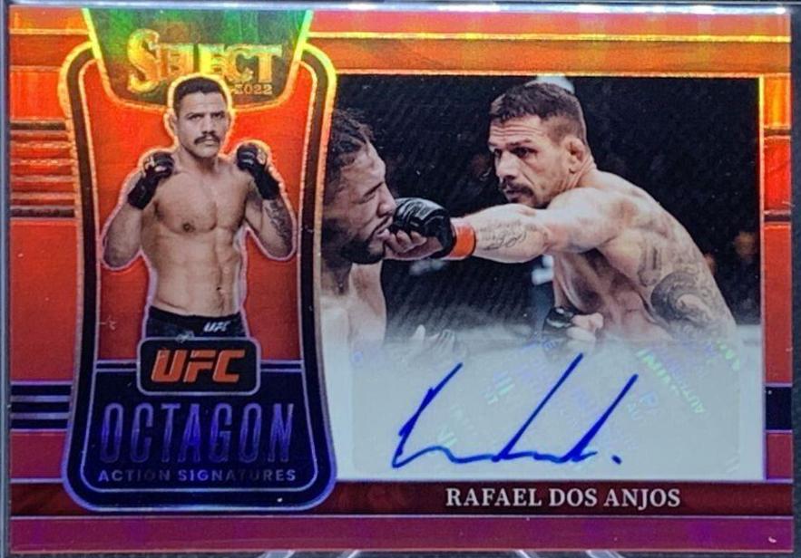 Rafael Dos Anjos 2022 Panini Select UFC Octagon Action Signatures #2 Red