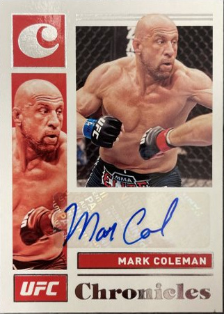 Mark Coleman 2021 Panini Chronicles UFC Chronicles Signatures #29 Platinum