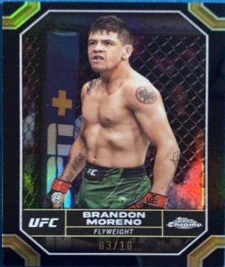 Brandon Moreno 2024 Topps Chrome UFC Base #30 Black Refractor