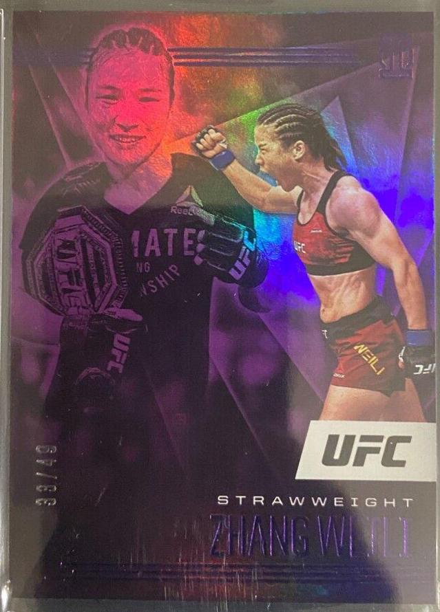 Zhang Weili 2021 Panini Chronicles UFC Base Illusions #178 Purple