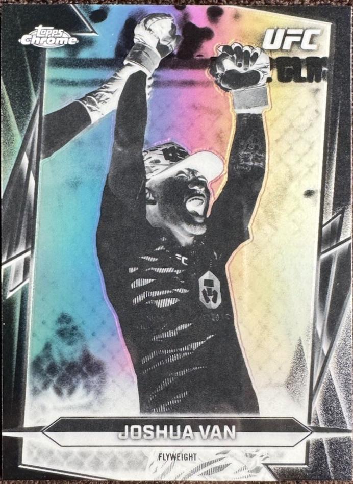 Joshua Van 2026 Topps Chrome UFC Base #15 Negative Refractor