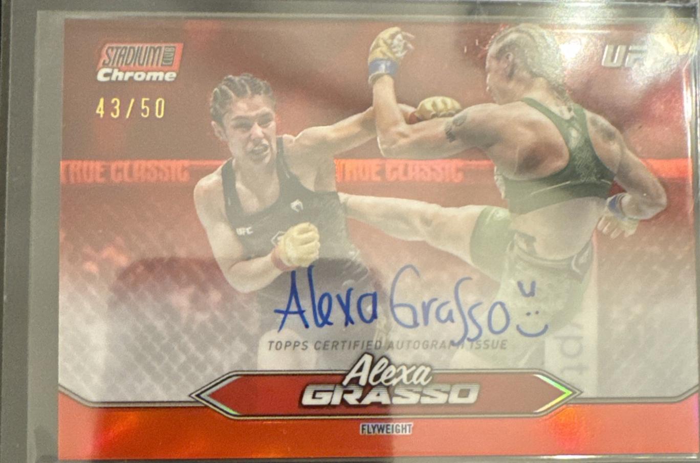 Alexa Grasso 2025 Topps Stadium Club UFC Chrome Autographs #CAS-AGO Red