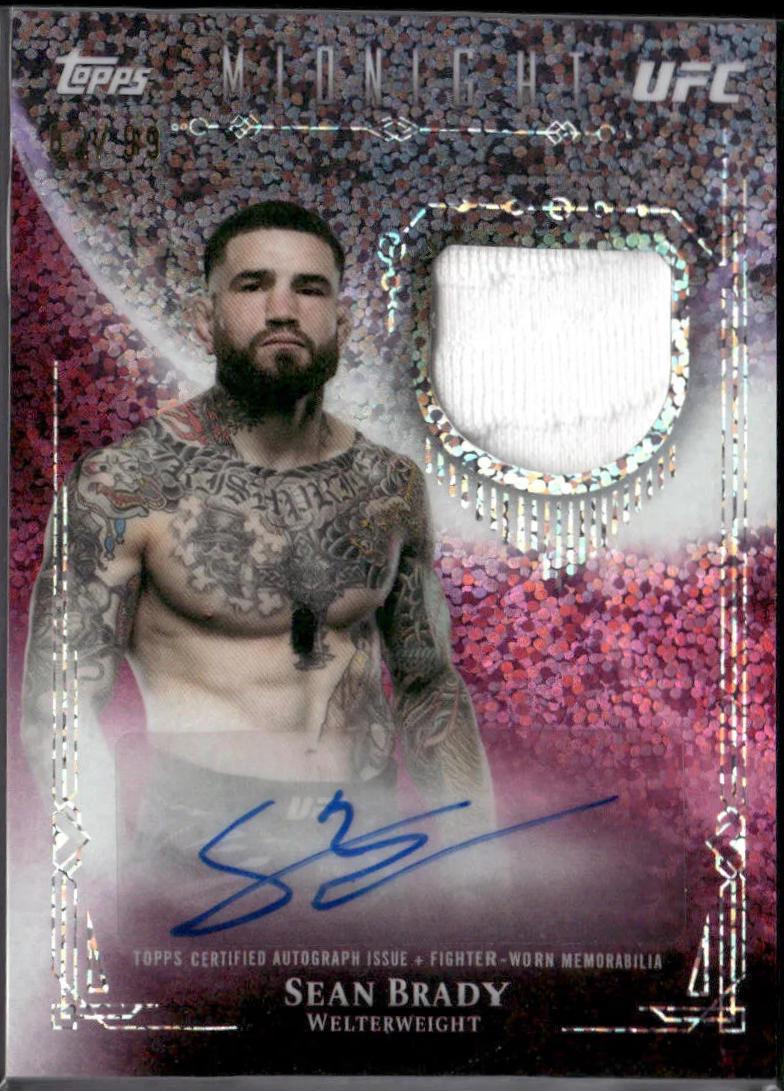Sean Brady 2026 Topps Midnight UFC Relic Autographs #VRA-SB Twilight
