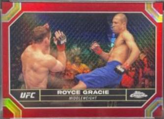 Royce Gracie 2024 Topps Chrome UFC Base #170 Red Refractor