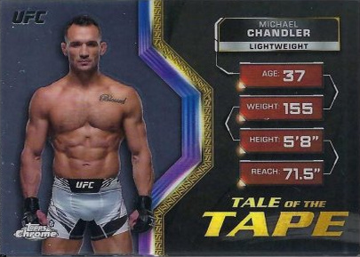 Michael Chandler 2024 Topps Chrome UFC Tale of the Tape #TFT-12 Red Refractor
