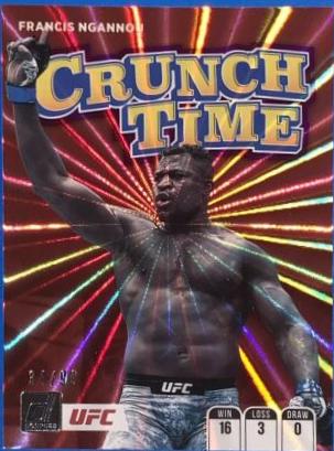 Francis Ngannou 2022 Panini Donruss UFC Crunch Time #12 Purple Laser