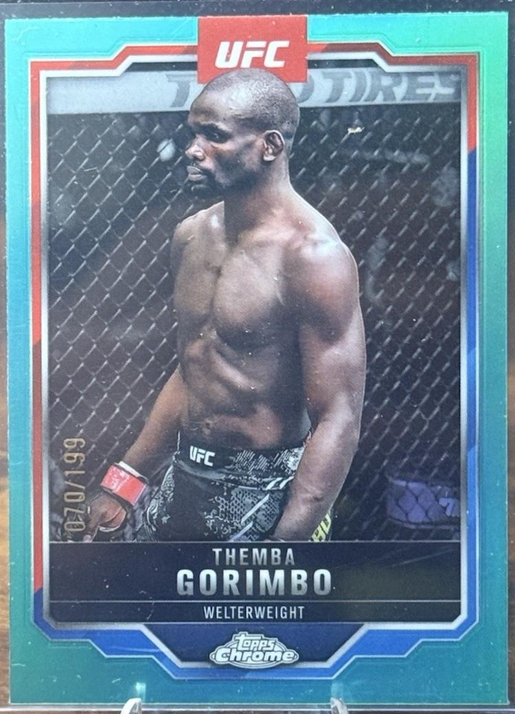 Themba Gorimbo 2025 Topps Chrome UFC Base #164 Aqua Refractor