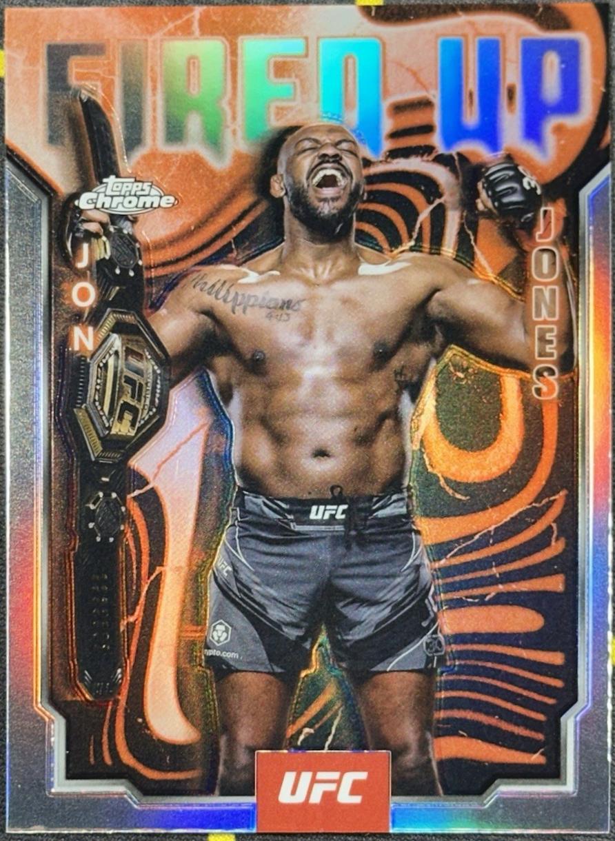 Jon Jones 2025 Topps Chrome UFC Fired Up #FUP-17 Refractor