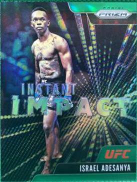 Israel Adesanya 2021 Panini Prizm UFC Instant Impact #11 Green