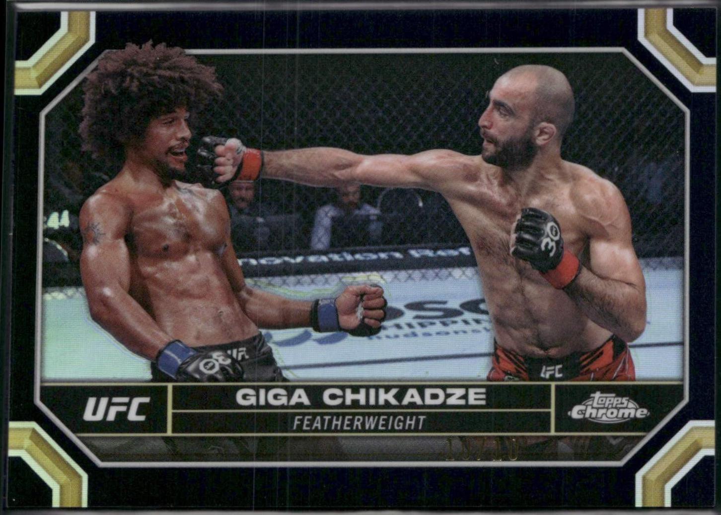 Giga Chikadze 2024 Topps Chrome UFC Base #69 Black Refractor