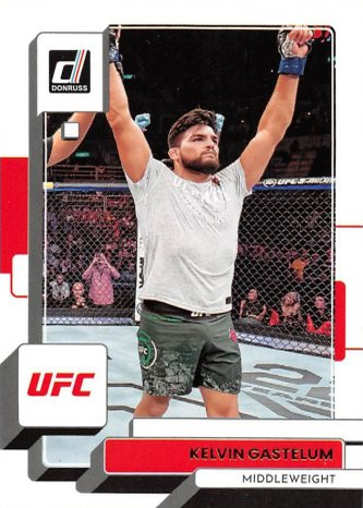 Kelvin Gastelum 2023 Panini Donruss UFC Base #144 Press Proof Purple