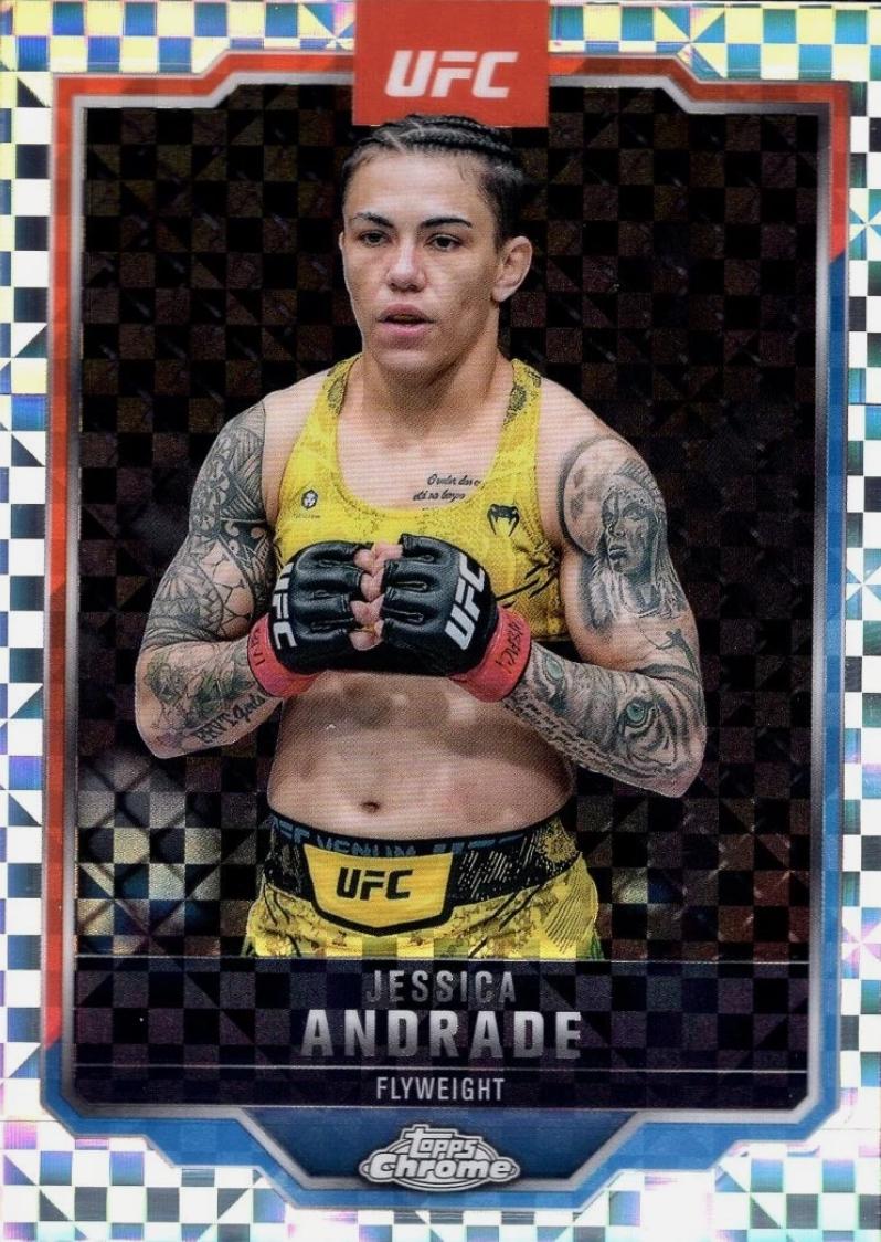Jessica Andrade 2025 Topps Chrome UFC Base #119 X-Fractor