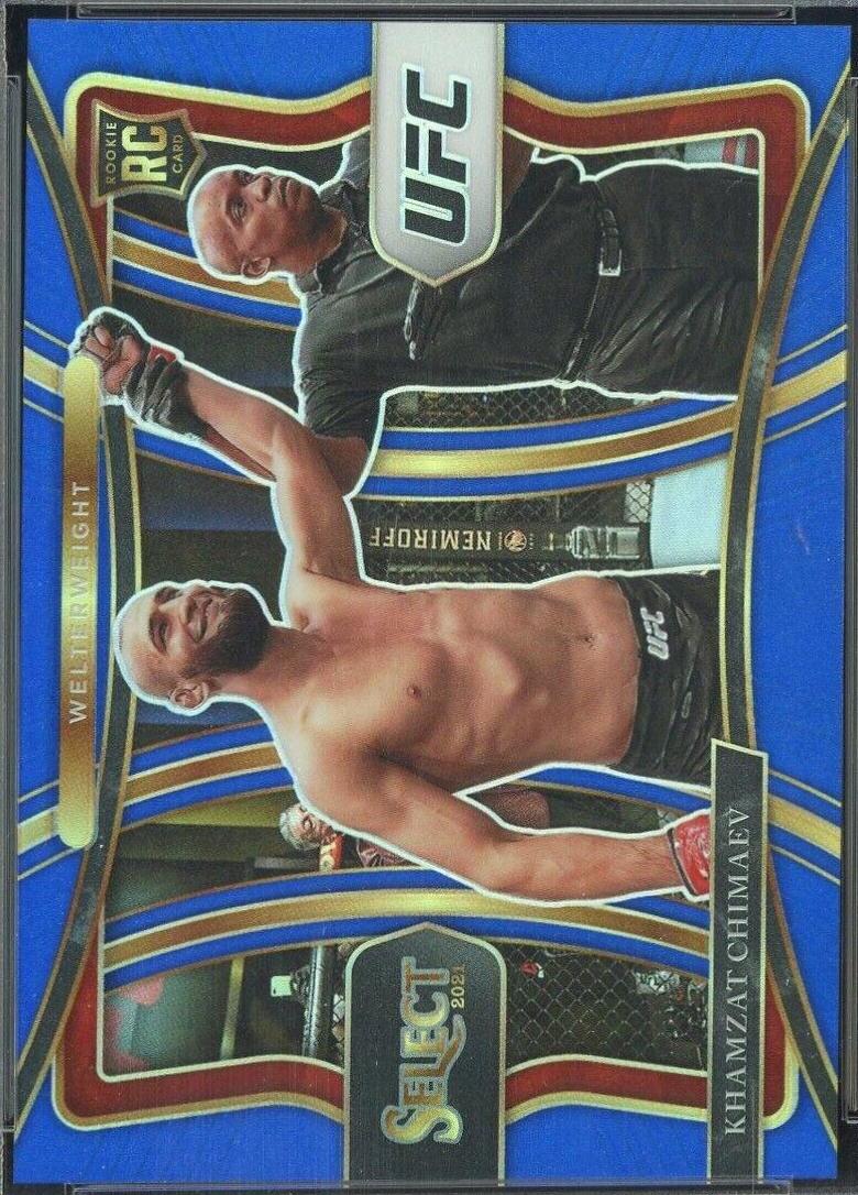 Khamzat Chimaev 2021 Panini Select UFC Premier Level #162 Blue