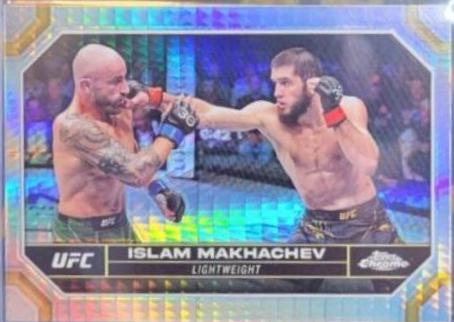 Islam Makhachev 2024 Topps Chrome UFC Base #80 Prism Refractor