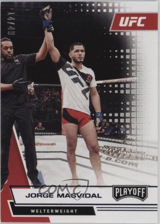 Jorge Masvidal 2021 Panini Chronicles UFC Base Playoff #66 Purple