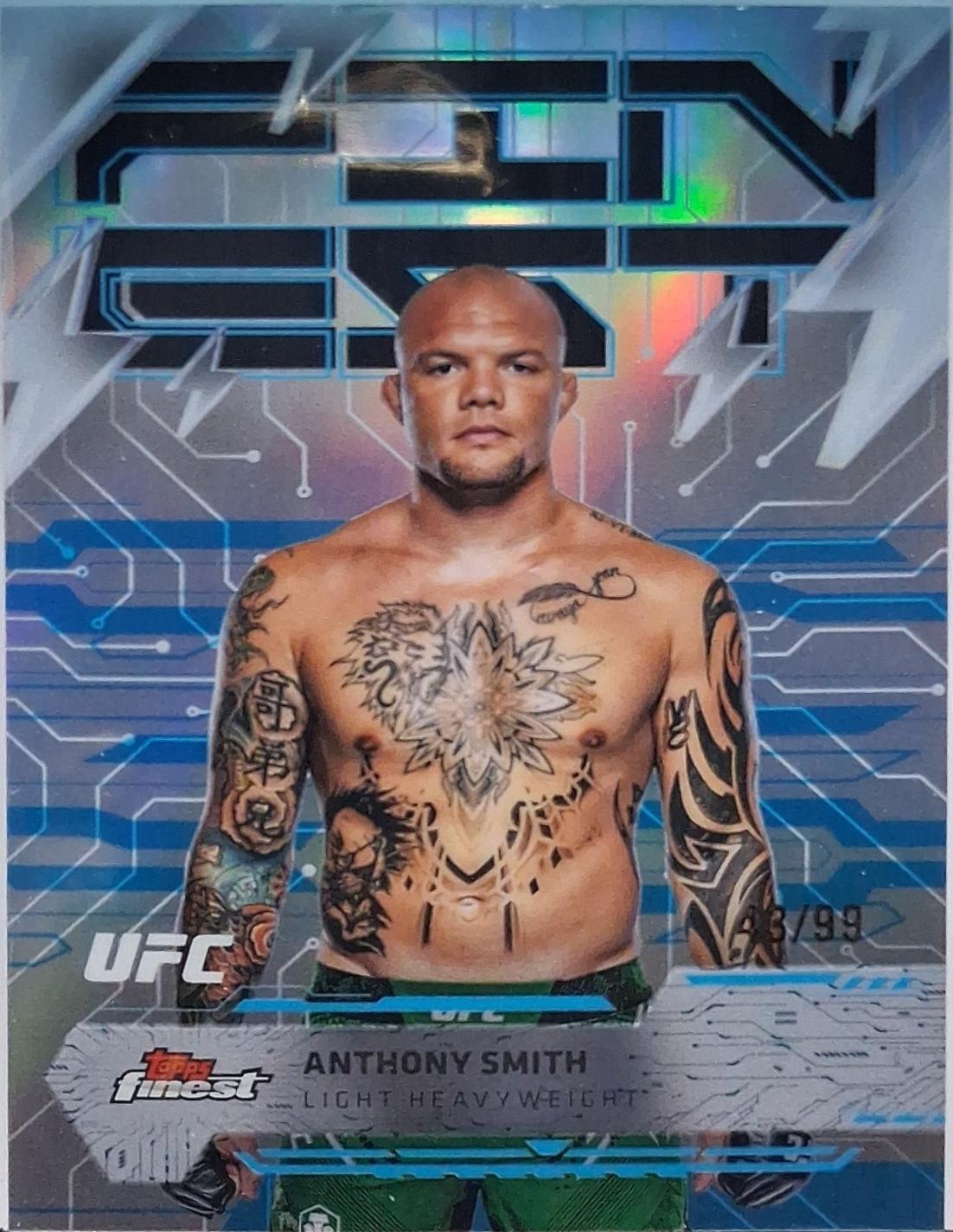 Anthony Smith 2025 Topps Finest UFC Base Rare #254 Blue Refractor