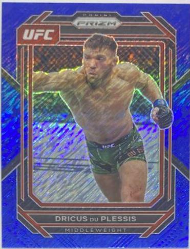 Dricus Du Plessis 2023 Panini Prizm UFC Base #195 Blue Shimmer