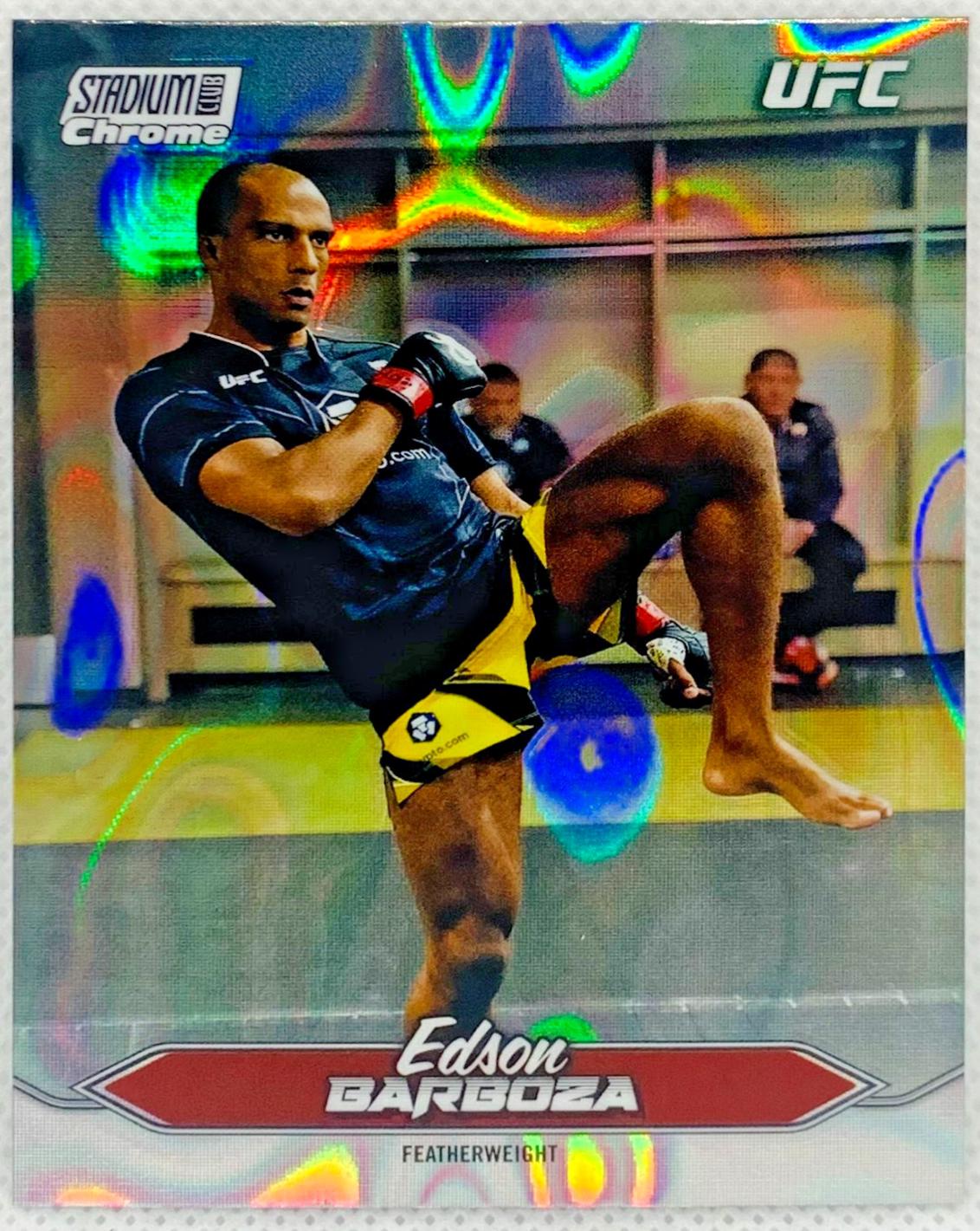 Edson Barboza 2025 Topps Stadium Club UFC Base Chrome #C-109 Lava