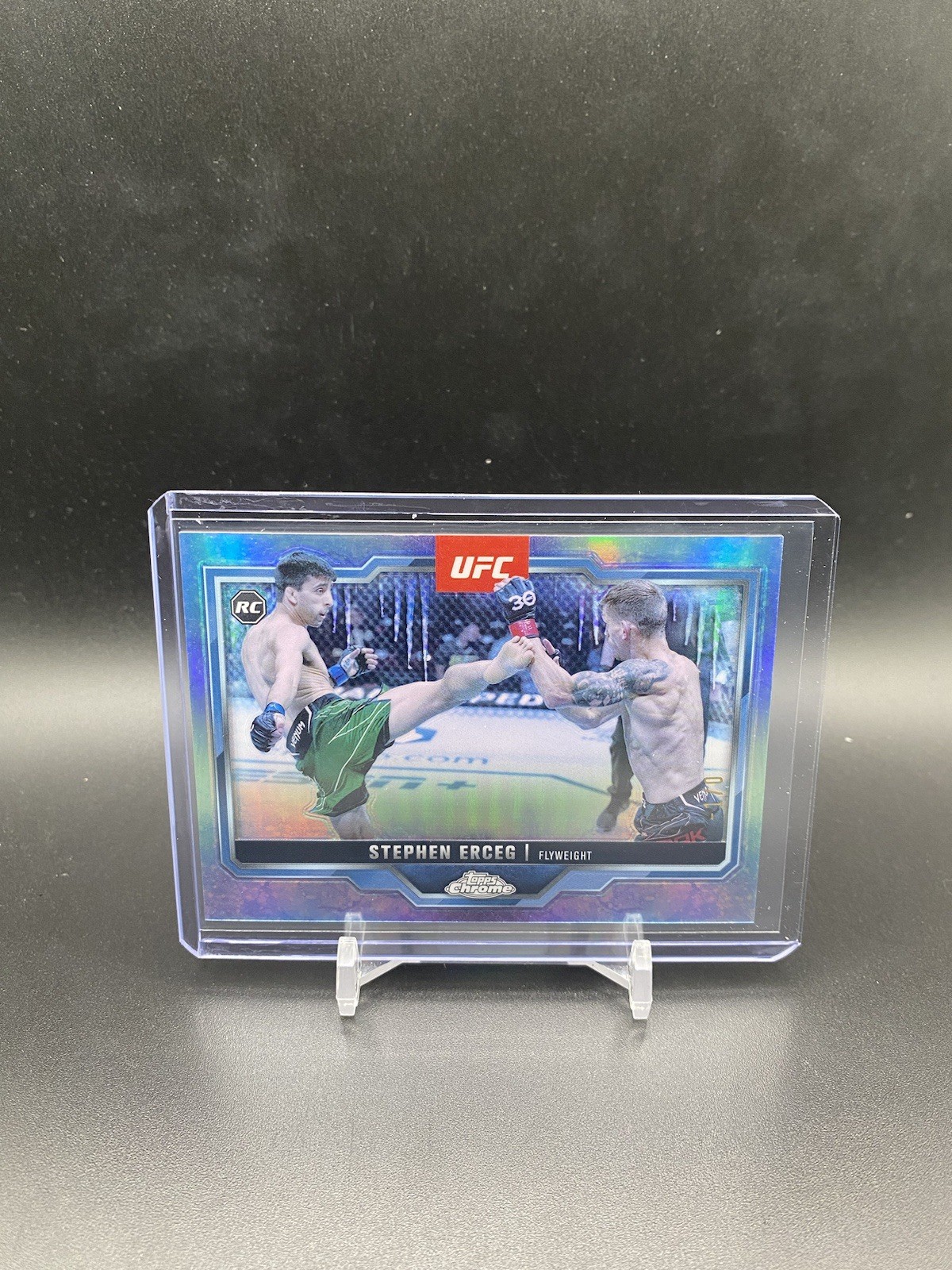 Stephen Erceg 2025 Topps Chrome UFC Base #63 Black RayWave
